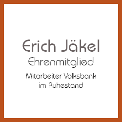 VHG Ehrenmitglied Erich Jäkel